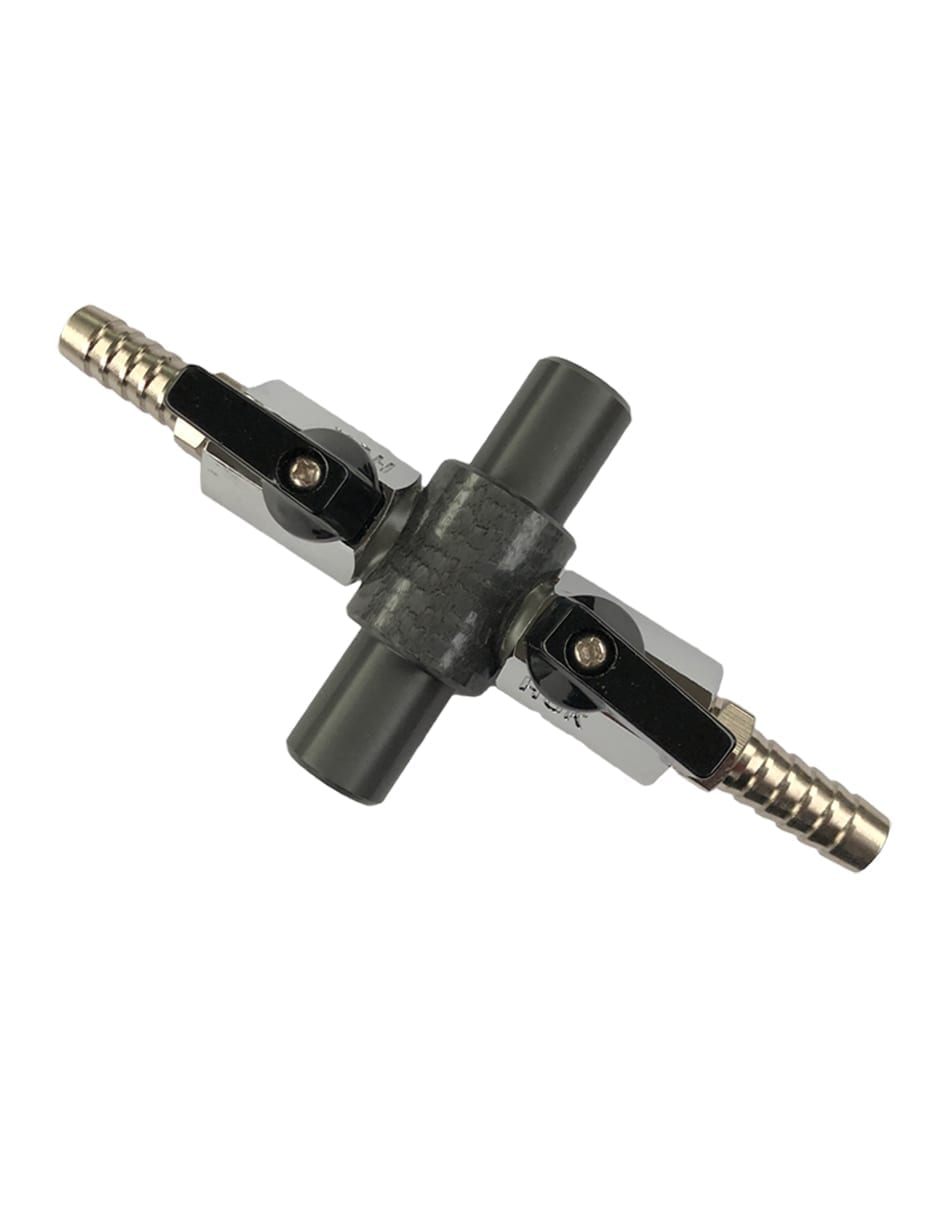 Air Manifold 2 Way 3/8" Valve Hosetail (Cross)