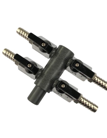 Air Manifold 4 Way 3/8" Valve Hosetail