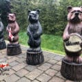 Limited Edition OKF Bear Holding Kohaku OKF Bear Collection @ The Oaks Koi Farm